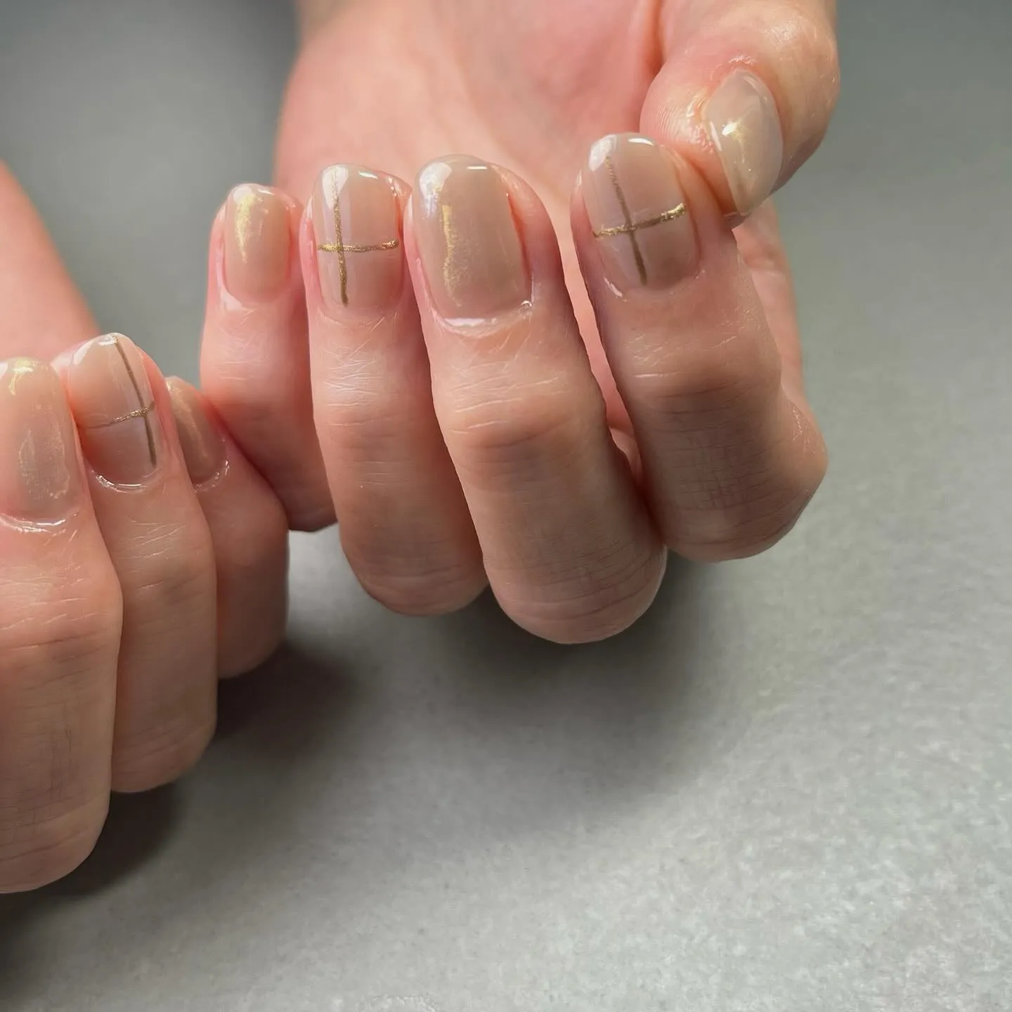 beige♡simple♡オフィスネイル￤横浜ニュアンスネイ...