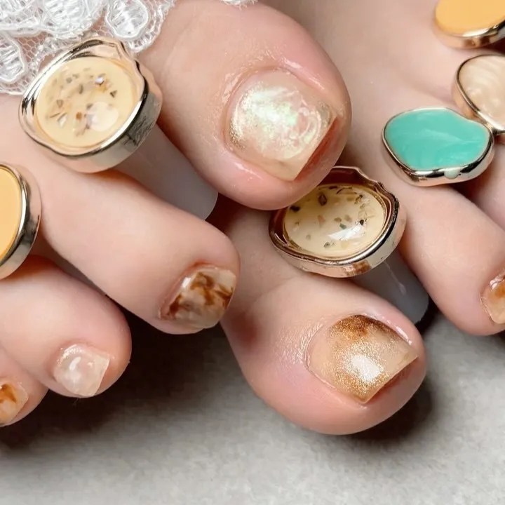 CafeLatte♡フットネイル ♡横浜ニュアンスネイルサロ...